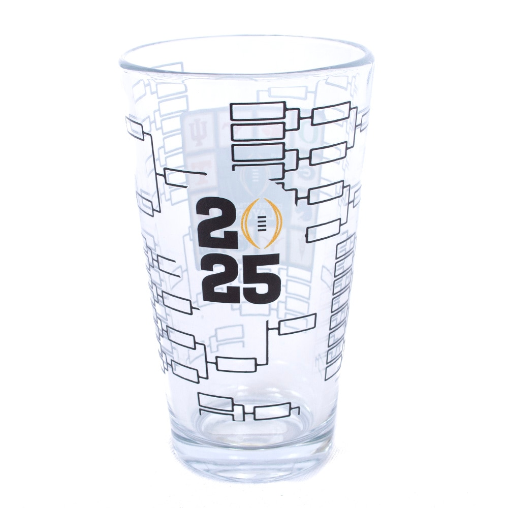 Playoffs, Logo Brand, Shots & Pints, Glass, Home & Auto, Football, Post Season, 2025 College Football, 12 Team logos, 16 ounce, 918382